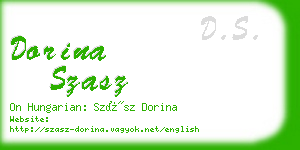 dorina szasz business card